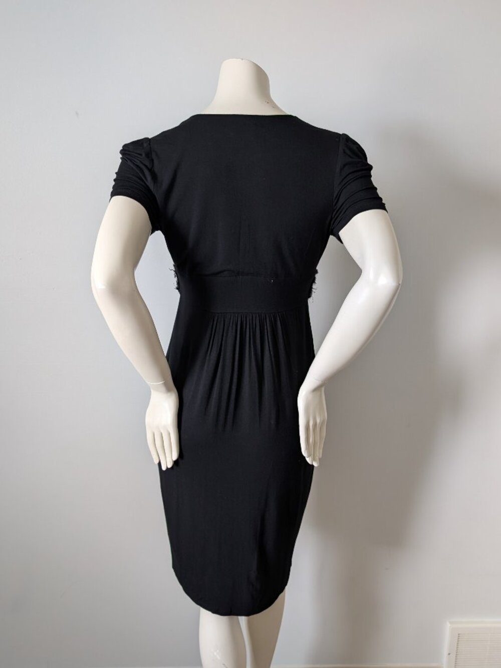 Elle - Black Wrap-Style Midi Dress - Size S - NWT - Picture 5 of 7